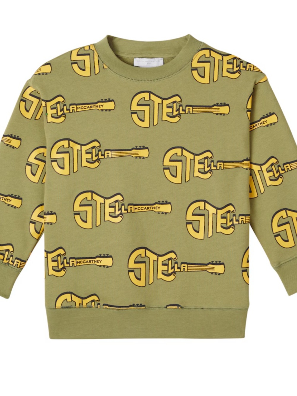 Stella McCartney Kids - Green Guitar Logo Cotton Jersey Sweatshirt, Size 8y
